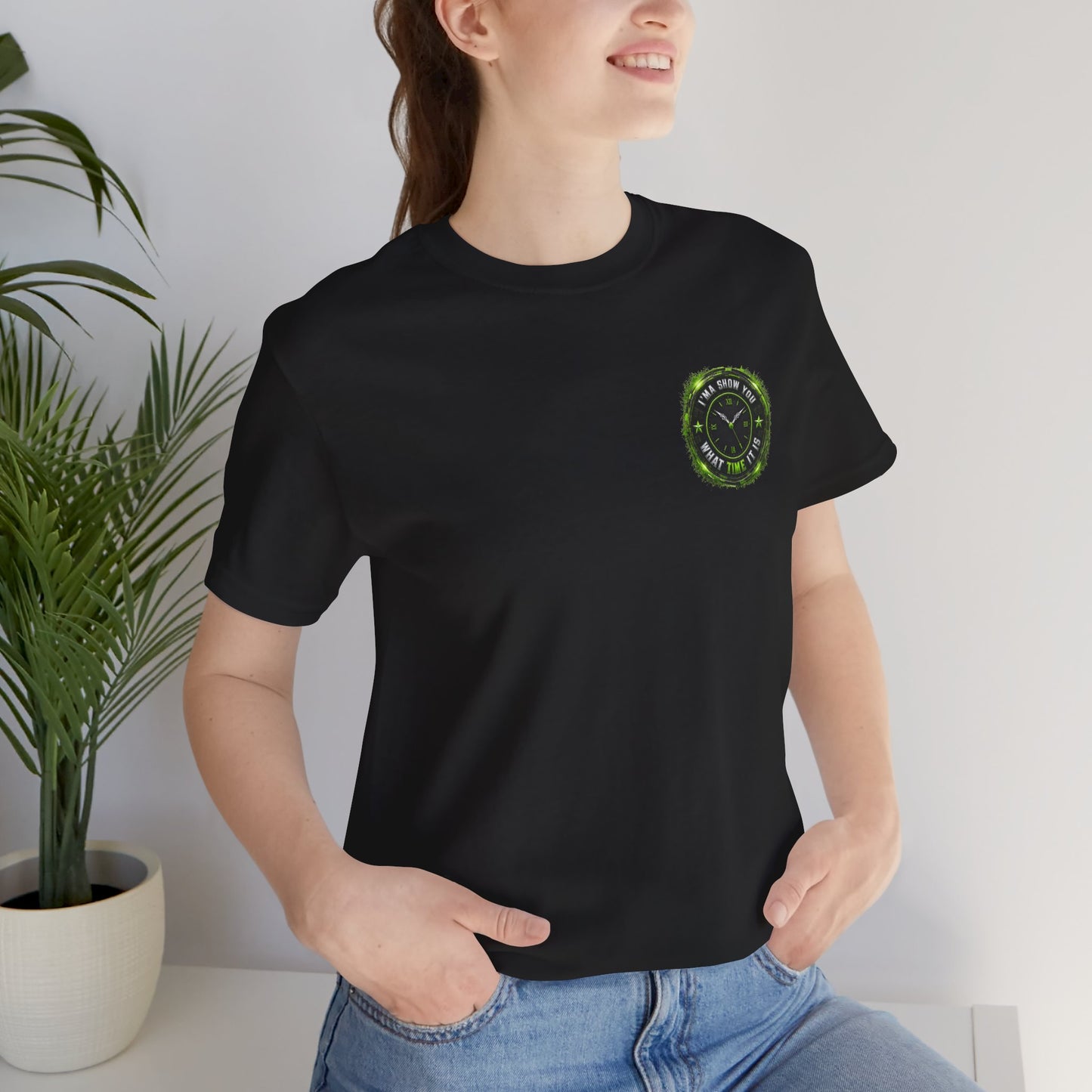 T‑Shirt — Green Camo Tactical Clock Logo Tee
