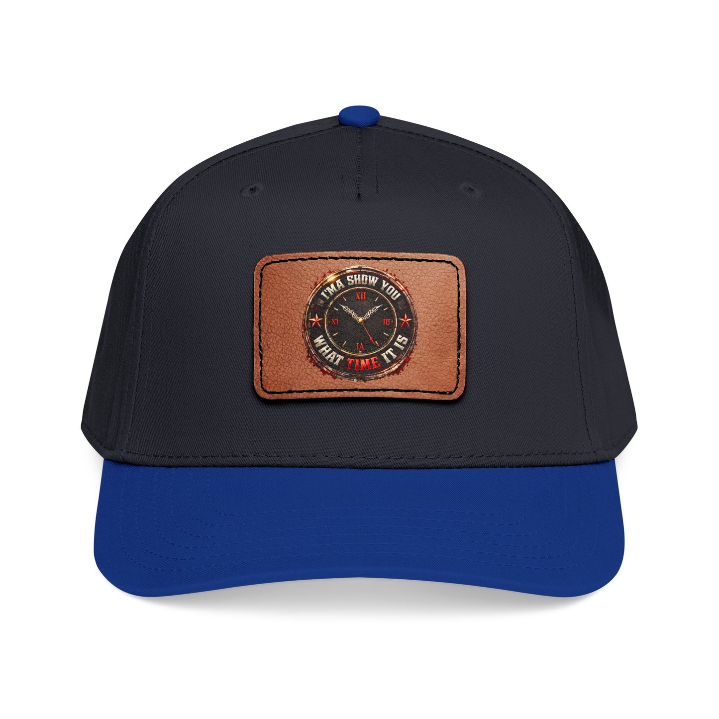 Vintage Compass Leather Patch Baseball Cap