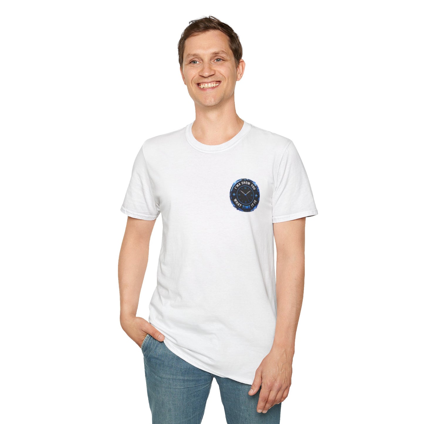 Vintage Compass Badge T-Shirt — "Take Your Time" Minimal Travel Tee