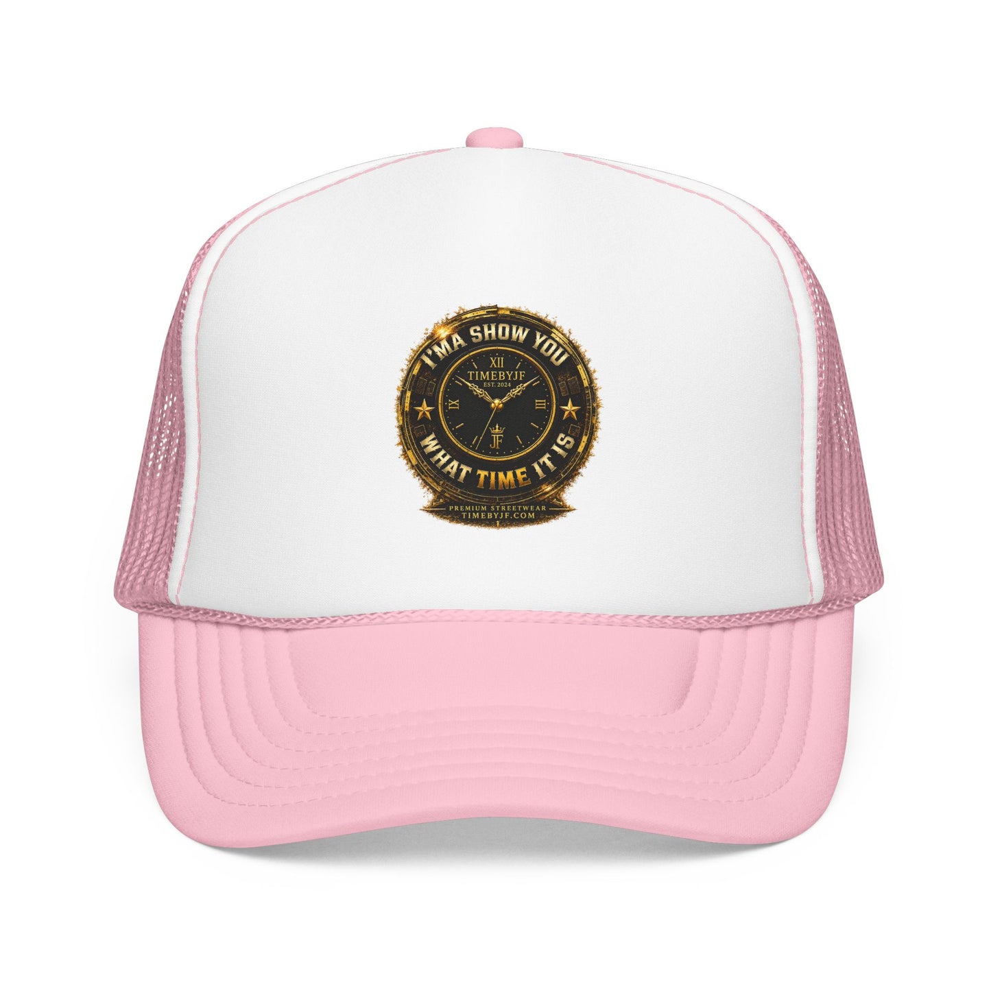 Trucker Hat — 'What Time Is It? I'ma Show You' Vintage Clock Patch