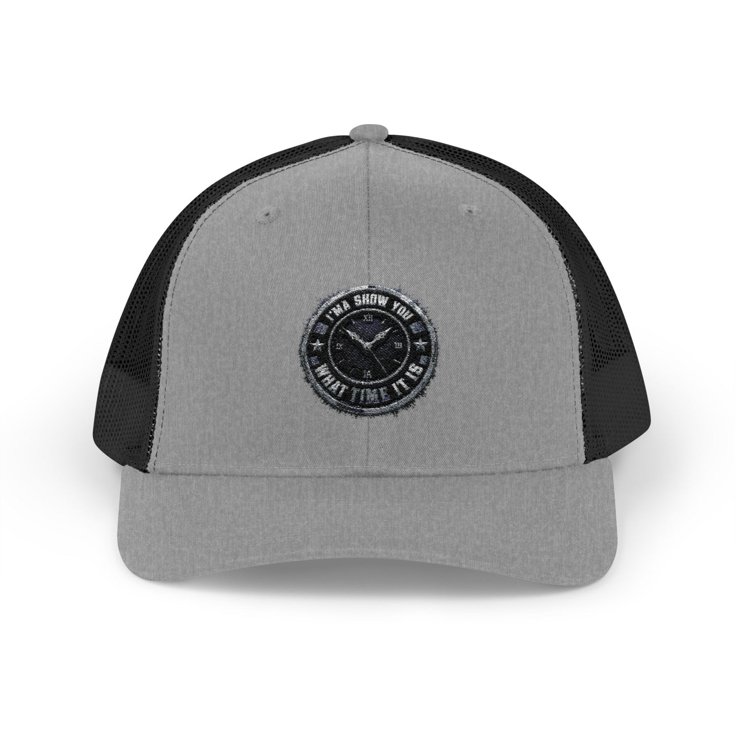 Trucker Cap — Distressed Round Patch 'Don't Ask Me' Vintage Logo