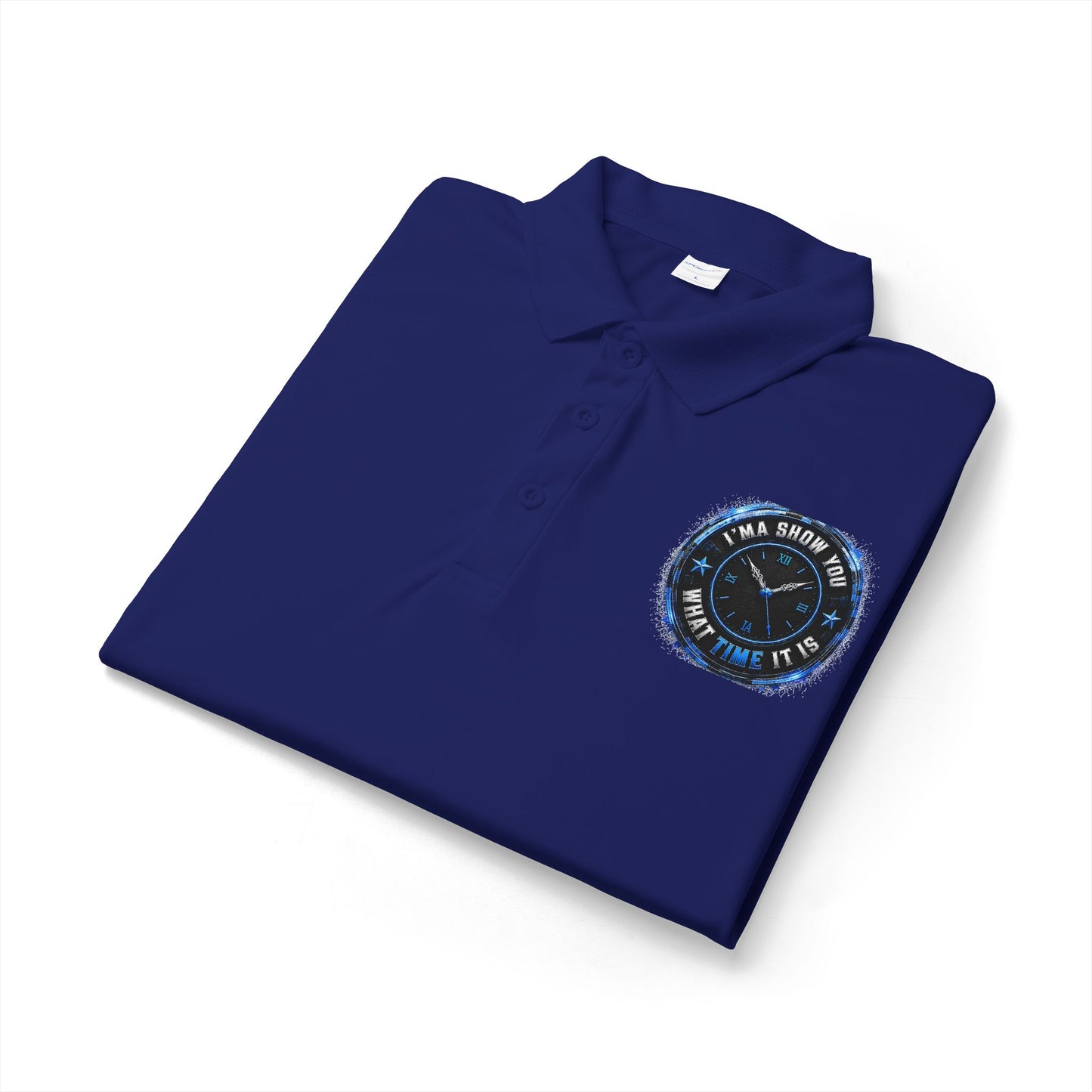 Embroidered 'I'm Shore This Time Is' Nautical Polo