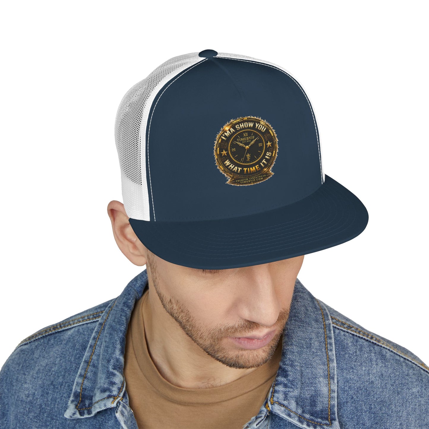 Trucker Cap — 'I’MA SHOW YOU WHAT TIME IT IS' Vintage Compass Logo Snapback