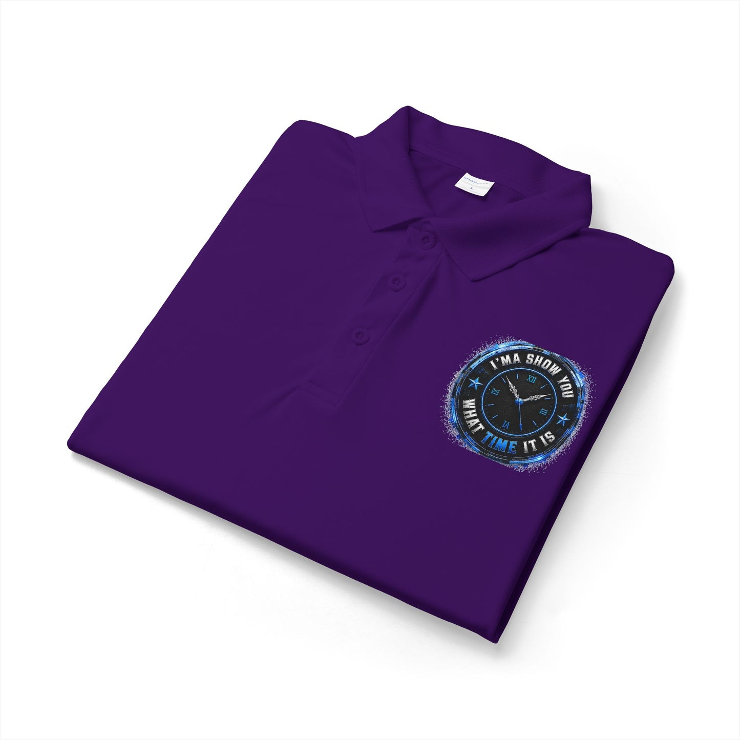 Embroidered 'I'm Shore This Time Is' Nautical Polo