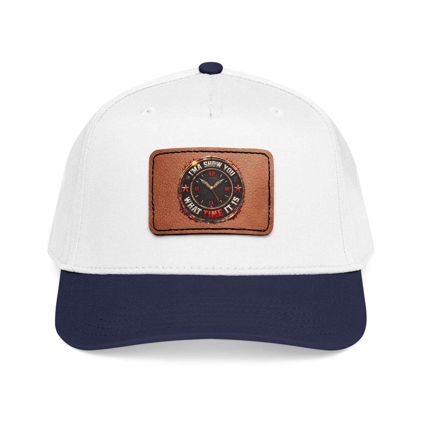 Vintage Compass Leather Patch Baseball Cap