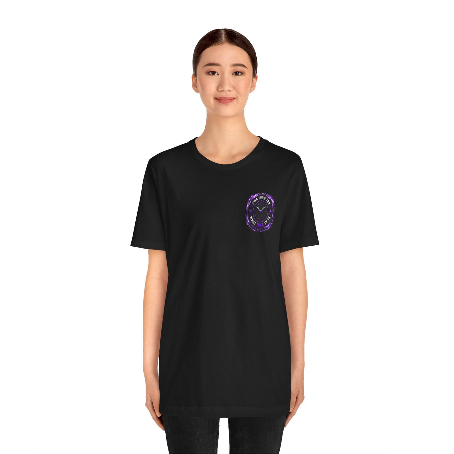 Pocket Cosmic Clock Tee — "Time to Glow" Graphic T‑Shirt