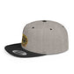 Snapback Hat — Gold Seal Clock Logo Flat Bill Cap