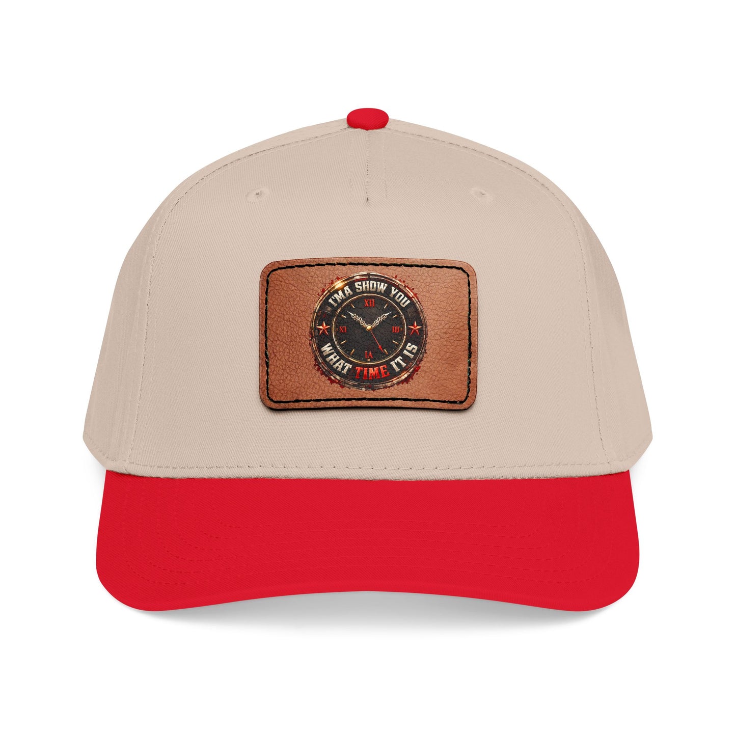 Vintage Compass Leather Patch Baseball Cap