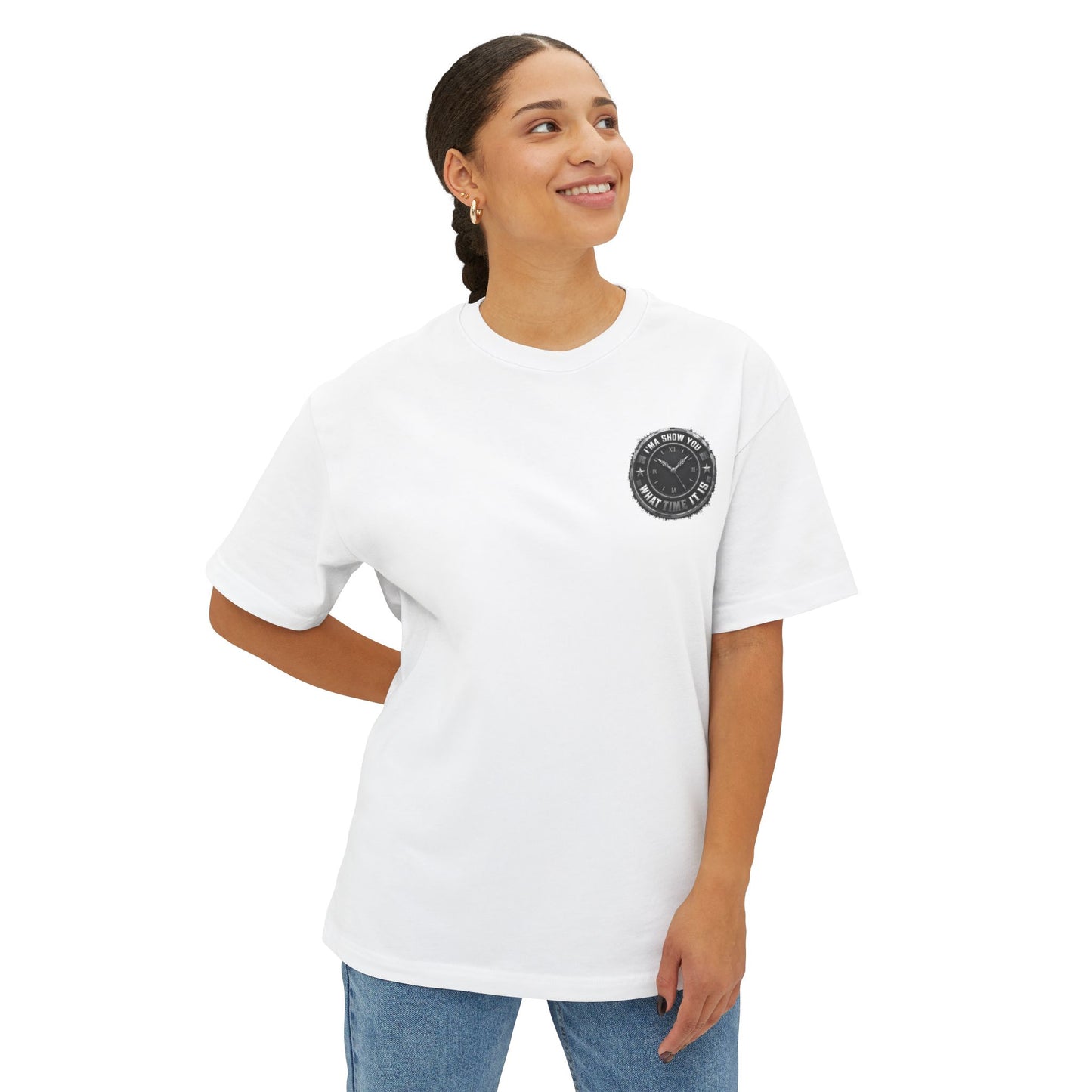 Vintage Patch Logo Tee — Minimal Chest Emblem Casual T‑Shirt
