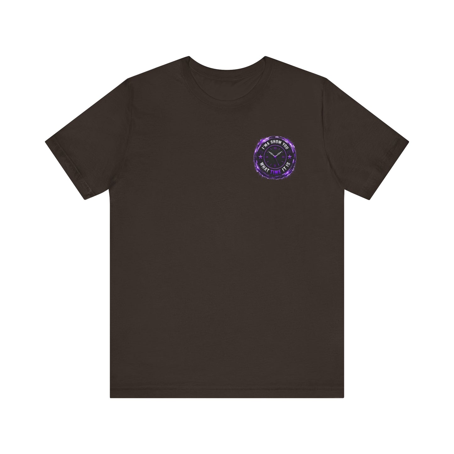 Pocket Cosmic Clock Tee — "Time to Glow" Graphic T‑Shirt