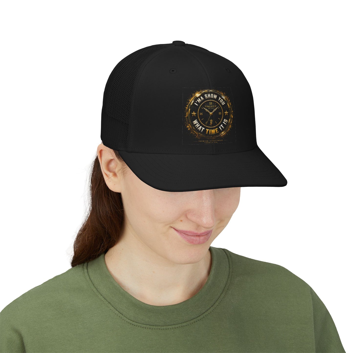 Vintage Dive Watch Patch Snapback Trucker Cap