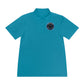Men's Sport Polo — Blue Compass Badge Performance Golf Shirt