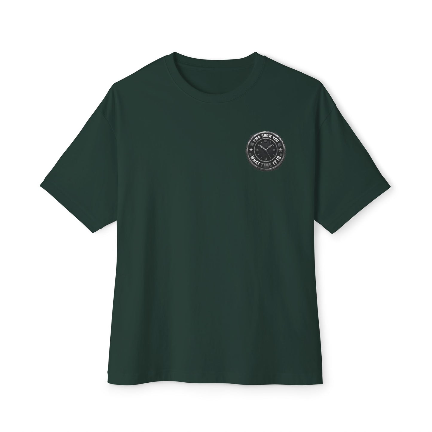 Vintage Patch Logo Tee — Minimal Chest Emblem Casual T‑Shirt